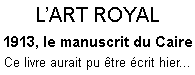 «L'Art Royal», onglet reprsentant la 4me de couverture